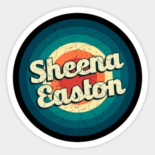 Graphic Sheena Name Retro Vintage Circle Sticker